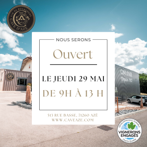 OUVERTURE DU MAGASIN LE JEUDI DE L'ASCENSION
