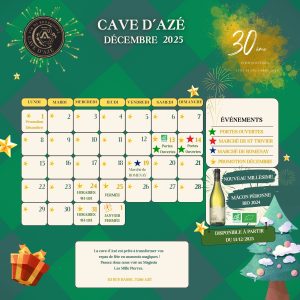 CALENDREIER CAVE D'AZE DECEMBRE